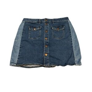 Madewell Stretch Denim Straight Mini Skirt Pieced Edition Size‎ 32